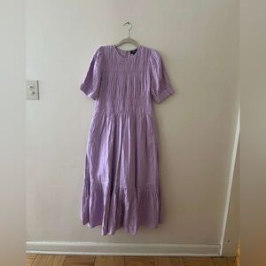 ME+EM Orchid Cheesecloth Dress